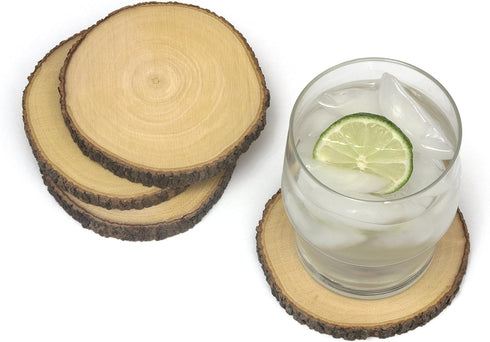 Lipper International Acacia Tree Bark Coasters, Set of 4