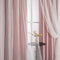 MYSKY HOME Pink Blackout Short Curtains 63 inch Length for Bedroom Girls