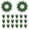 Alpurple 30 PCS Artificial Green Pine Needles Branches, Small Pine Twigs for Christmas Garland Decoration