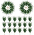 Alpurple 30 PCS Artificial Green Pine Needles Branches, Small Pine Twigs for Christmas Garland Decoration
