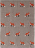 Creative Co-Op Cotton Knit Baby Blanket with Fox Print, Multicolor