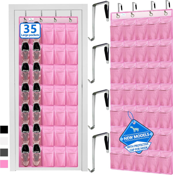 over the door shoe organizer,2025 upgraded,35 Huge pockets,over door shoe organizer,Store size