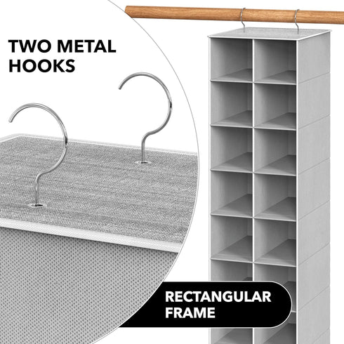 20 Closet, Simple Houseware Section Shelves Hanging Shoes Organizer Holder for Gray