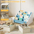 4-Tier Polegas Montessori Kids Bookshelf - Toddlers Bookshelf with Tear-Proof Oxford Sling, Book Shelf for Kid Rooms
