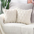 MADIZZ Set of 2 Soft Plush Short Wool Velvet Decorative Throw Pillow Covers 12x12 inch, Beige Luxury Cushion Cases