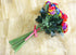 Ooki 12 Long Stem Artificial Silk Rainbow Rose Flower Bush Bouquet for Home Decor