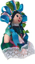 Mexican Handmade Traditional Maria Lele Rag Doll by ALKIMIA INC - 7 inches - Green