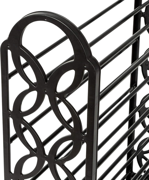 5 SHO-08484 Honey-Can-Do Tier Butterfly Shoe Rack Black