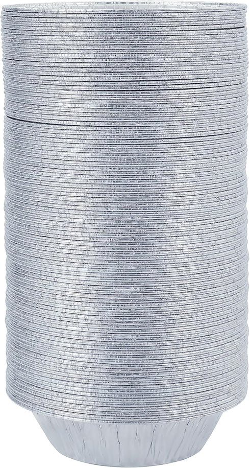Pie Pans (100 Pack) - 5 inch Heavy-Duty Disposable Aluminum Foil for Mini Pies, Easy to Stack and Store