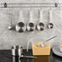 Stainless Steel Measuring Cups and Spoons Set, 5 Cups and 6 Spoons