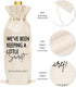 Pregnancy Announcement Wine Gift Bags, Burlap Wine Bottle Cover for New Baby, 1 Pc Wine Bag