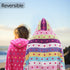 ORIGINAL KIDS 100% -26x50- Hooded Bath Towel Wrap - Cotton Jacquard Reversible Large Hooded Kids Towel - Toddler Shower