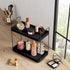 Counter Countertop Forbena Black Bathroom Organizer, Tiered Bathroom Organizer Tray, Corner Makeup Vanity Shelf