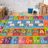 3x5 KC Cubs ABC Alphabet, Seasons, Months & Days Rug Educational Play Mat Carpet for Kids, Toddlers, Nursery