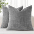 decorUhome Chenille Dark Grey Throw Pillow Covers 24x24 Inch Set of 2,