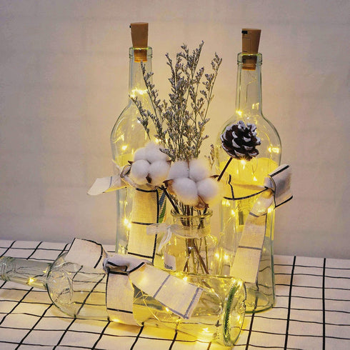 24 Pack 20 (24 Pack, LED Wine Bottle Cork Lights, Fairy Mini String Lights Copper Wire, Battery Operated Starry Lights