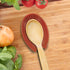 OGGI Spooner Ceramic Spoon Rest for Stove Top, Brick Red Kitchen Decor