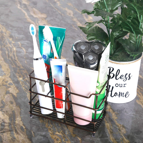 2Packs Dseap Toothbrush Holder, Electric Toothbrush Holder - Stainless Steel Tooth Brush Holders, Toothpaste Holder