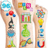 96PCS Funny Science Temporary Tattoos, Mad Scientist Laboratory Birthday Party Decorations, Math Chemistry Experiment
