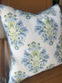 Haynes Damask Printed Decorative Square Accent Pillow Cover, 18x18 Inches, Blue for Living Room Decor