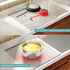 Roll Up Dish Drying Rack, Over the Sink Kitchen Dish Drainer, Foldable Sink Rack Mat, 304 Stainless Steel