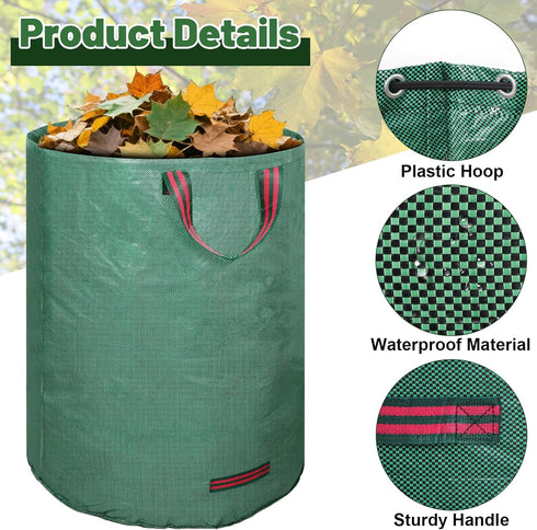 72 3 Packs Dntorx Gallons Reusable Yard Waste Bags, Lawn and Leaf Bags With Reinforced Handles, Collapsible Garden bag