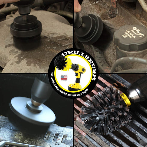 Set Set Grill Brushes - Detailing Brush BBQ Accessories - Ultra Stiff Power Scrub Brush - Oil Stain Electric Spin