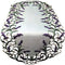 Table Runner with Purple Lavender Lilac Flowers on Antique White Material, Size 44 x 15 inches