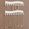 Wall Mounted Necklace Organizer Holder: Jewelry Hanging Storage Display Hanger - White