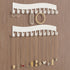 Wall Mounted Necklace Organizer Holder: Jewelry Hanging Storage Display Hanger - White