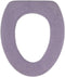 Soft Toilet Seat Cover - Plush, Thick Fabric Warmer for Round, Elongated 14x18" Toilet Seats - Light Lavender