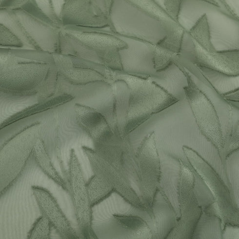 Leia 36 Inch Sheer Curtains Sage Green Tiers for Kitchen, Double Rod Pockets Window Living Room Curtain