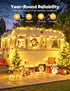 4 Pack 66 200 Timer,8 Brightown Christmas Lights Battery Operated, Total FT LED Battery Powered Fairy Lights with Mode