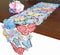 Easter Table Runner, Spring Embroidered Butterfly Applique Floral Cutwork, 13"×68"