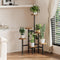 YAUKTAK 6 Tier Corner Plant Stand Indoor Outdoor, Tall Large Plant Shelf for
