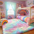 5x8 PAGISOFE Fluffy Soft Area Rugs for Girls Bedroom, Plush Shaggy Colorful Rugs for Kids Playroom Kawaii Princess