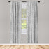Lunarable Snow Leopard Curtains, Greyscale Natural Camouflage Wild Cat Skin, 2 Panel Set for Living Room