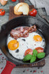 Cast Iron Skillets Set of 4 (Pre-seasoned) 10 Inch - 5.1 Inch, Includes Large & Small Silicone Hot Handle Holders