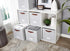 DECOMOMO Storage Bins | Cube Storage Bin with Label Holders, Fabric Storage Cubes for Organizing Shelves Closet Toy Clothes (11" / 6pcs, Light Texture Grey)