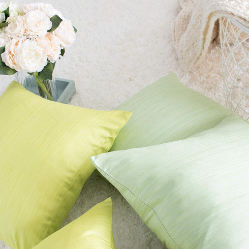 The White Petals Apple Green Throw Pillow Cover - Decorative Washable Cushion Covers for Couch, Sofa, Bedroom, Living