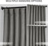 HPD Half Price Drapes Faux Linen Curtains, 1 Panel, 50W x 84L, Textured Room Darkening Blazer Grey
