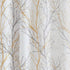 FMFUNCTEX Linen Semi Sheer Curtains for Bedroom, 84 Inches Long Yellow White Drapes with Grey Tree Branch Print