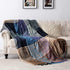 Edcooy Purple(60"*75") Boho Chair Cover Colorful Chenille Tassels Hippie Throw Blanket for Couch Bed Sofa Recliner