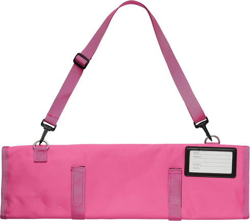 Mercer Culinary 7-Pocket Knife Roll Storage Bag in Pink