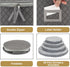 Fine China Storage - Set of 4 Quilted Cases for Dinnerware, Sizes: 12" - 10" - 8" and 7" Wide, Gray