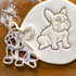 Set of 2 French Bulldog Cookie Cutters, Body & Face Designs, 2 Pieces by Bakerlogy