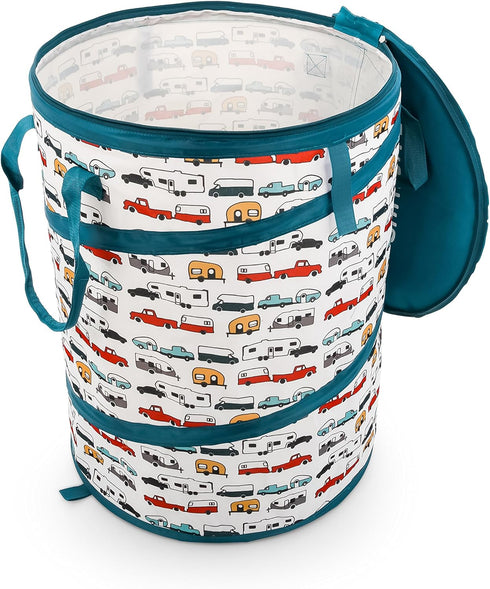 Camco Pop-Up Utility Container - Features Heavy Duty Liner & Zipper Close