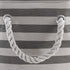 Bone Dry Pet Storage Collection Large Round Bin with Striped Paw Patch, Gray