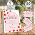 50 1 B10 Baby Shower Diaper Raffle Game Kit, Strawberry Arch, Tickets & Standing Sign, Decoration for Baby Shower