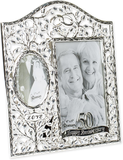 Roman Giftware Inc. Caroline Collection, 50TH Anniversary Frame, 9.25" H, Religious & Inspirational (8x1x9)